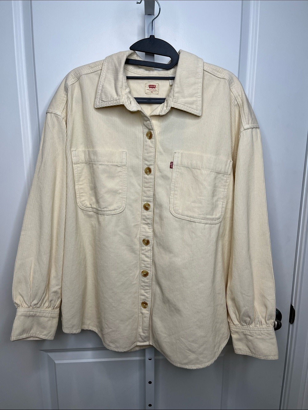 Levi's Cream Corduroy Overshirt Jacket Women’s XL NWT